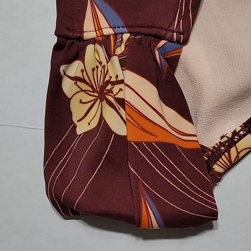 KONA SOL Swim Bottoms, Size XL, Maroon/Orange/Blue Orchid - Picture 5 of 7